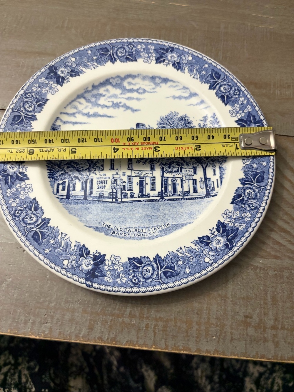 Vintage Meakin Decorative Transferware Plate Featuring The Old Talbott Tavern - Picture 2 of 3